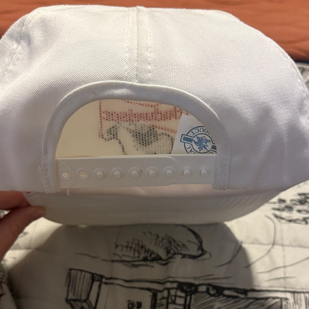 Budweiser Hat - Cream and Red - Picture 3 of 5